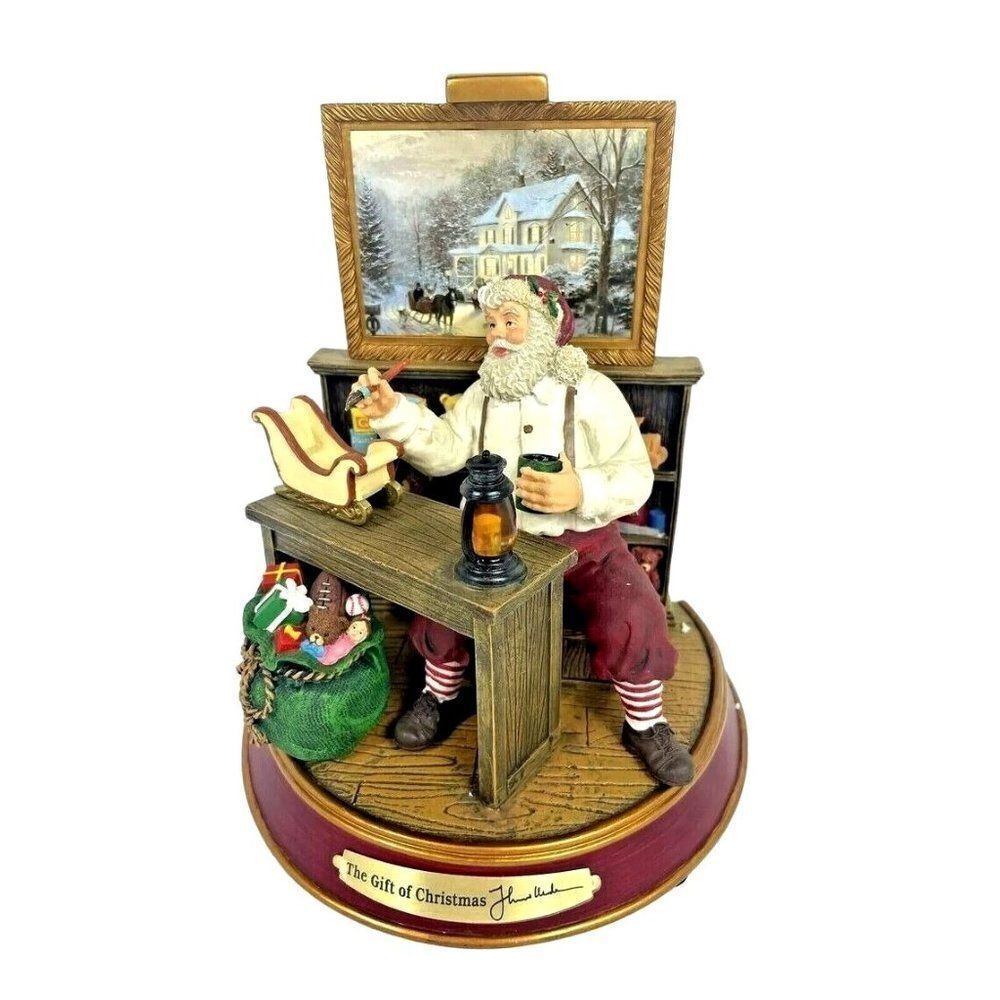Bradford Gift of Christmas Thomas Kinkade Light Up The Holidays Santa